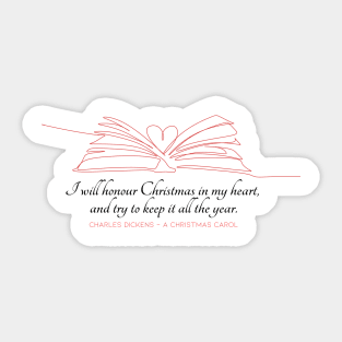 A Christmas Carol quote Sticker